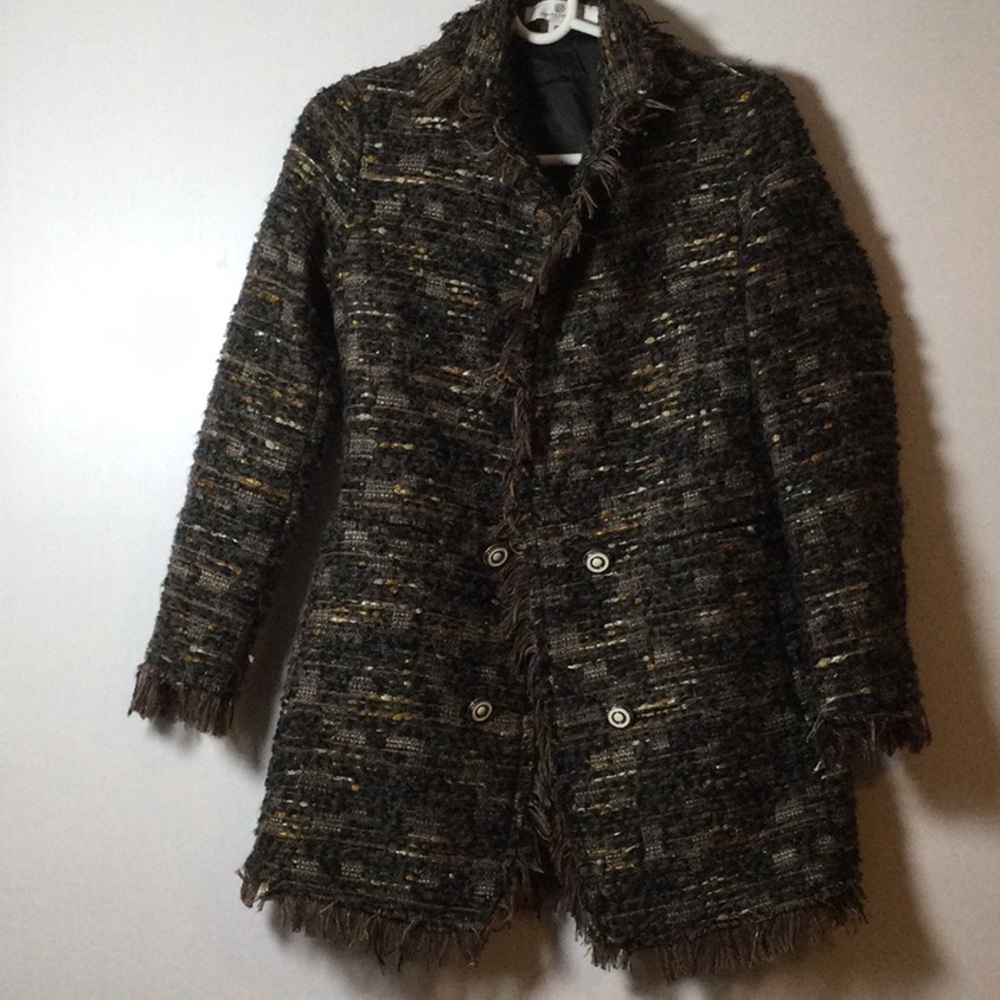 Women's Textured Brown Coat